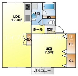 クレール山手の物件間取画像